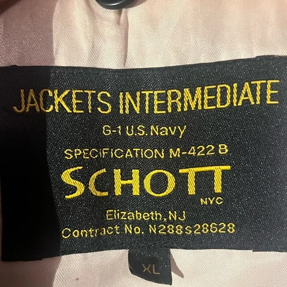 Schotts New YorkG-1 U.S.Navy leather bomber jacket